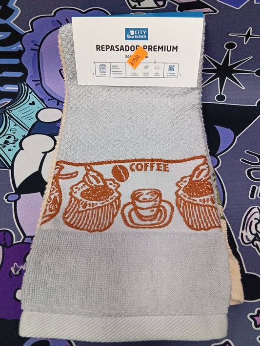 Repasador premium 100% algodón, City Blanco