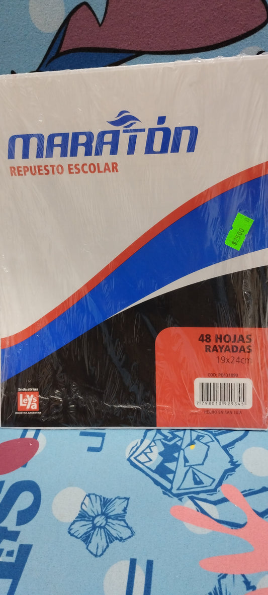 Repuesto de hojas maratón