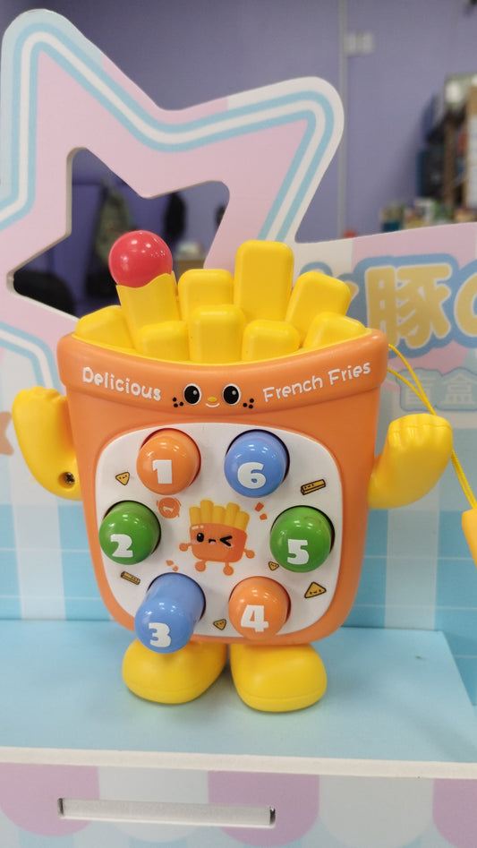 Juego sensorial de empuje rápido con forma de papas fritas