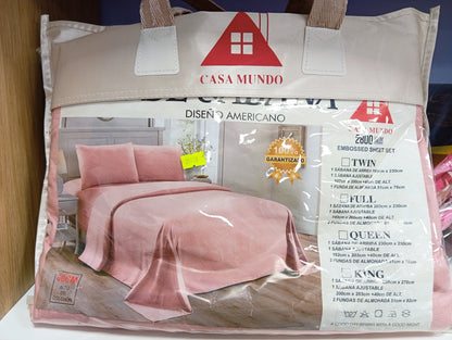 Juego de sábanas King Size. Casa Mundo