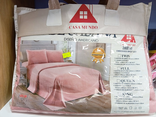 Juego de sábanas King Size. Casa Mundo