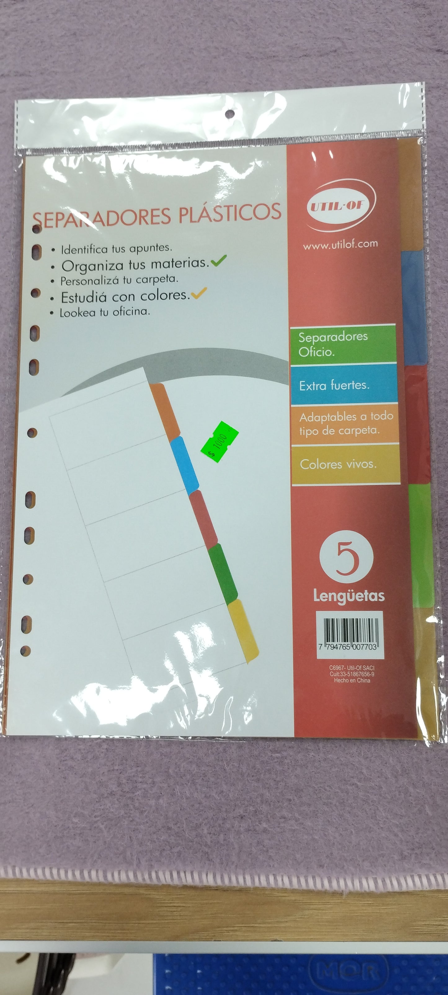 Separadores de plásticos
