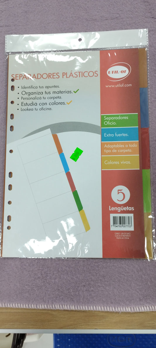 Separadores de plásticos