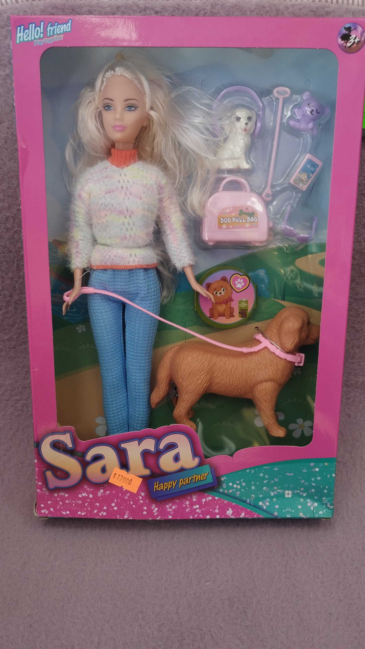 Muñeca de Barbie con su mascotas