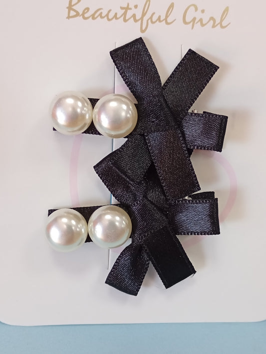 Hebillas negras / perla