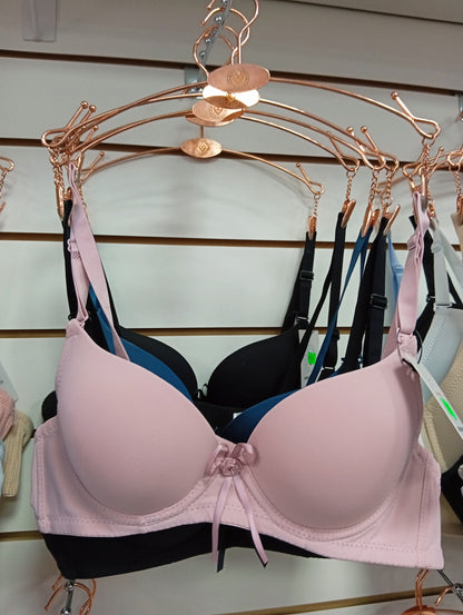 Corpiño con arco y moño. Talle: 34/75B, 38/85B, 40/90B, 34/75A, 32/70A,