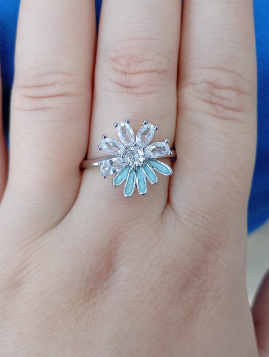 Anillo anti estrés flor