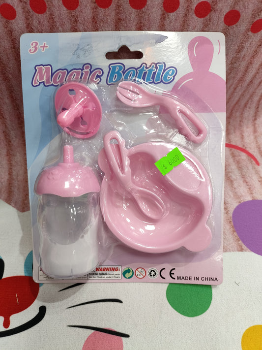 Set comida bebote con mamadera magica