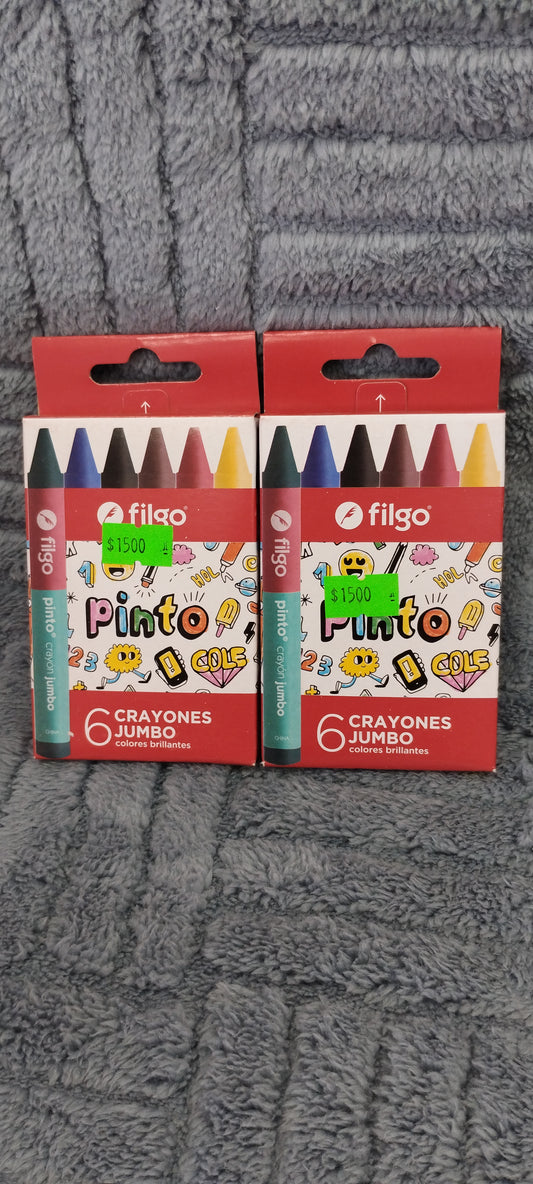 6 crayones jumbo