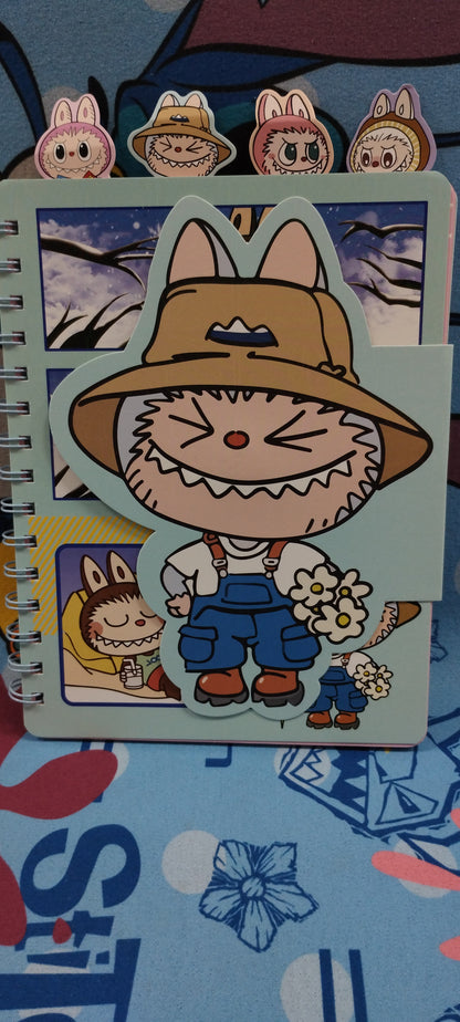 Agendas anillada de labubu y capibara