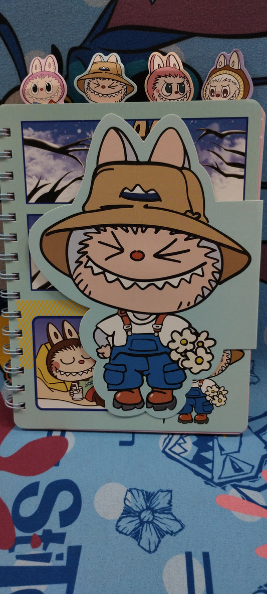 Agendas anillada de labubu y capibara
